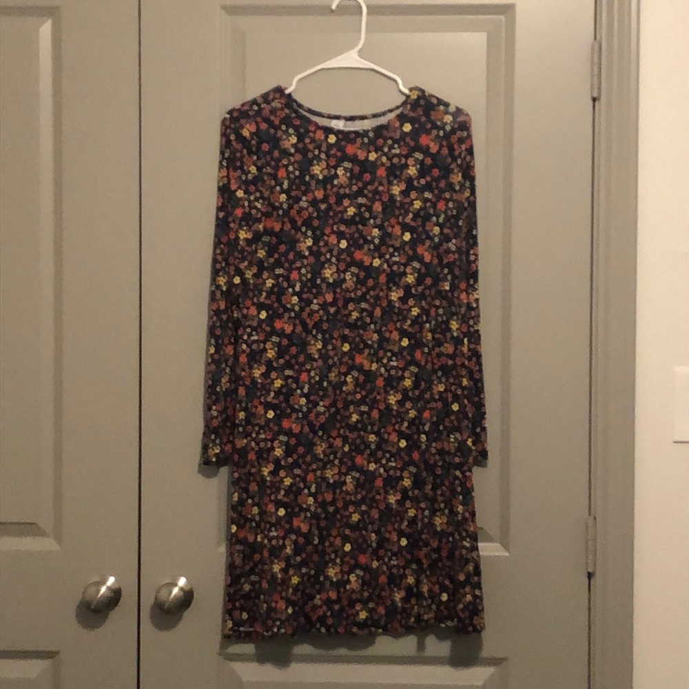 Navy Floral Dress